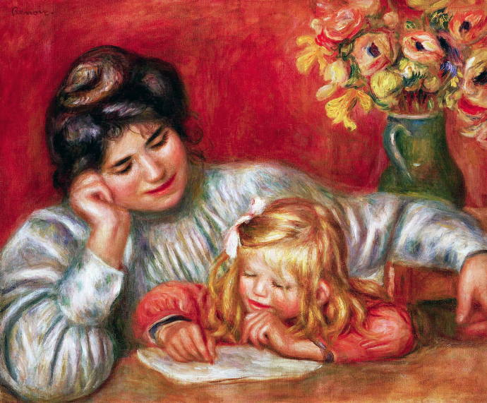 Габриэль и девочка / Пьер Огюст Ренуар - Pierre Auguste Renoir