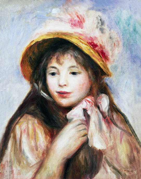 Девушка в шляпке / Пьер Огюст Ренуар - Pierre Auguste Renoir