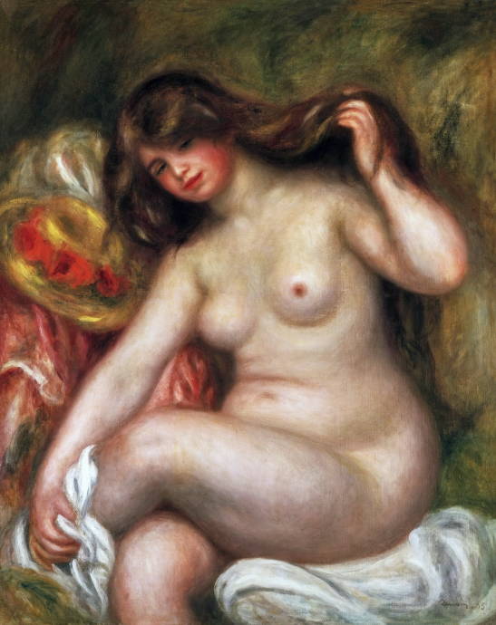 Дородная купальщица / Пьер Огюст Ренуар - Pierre Auguste Renoir