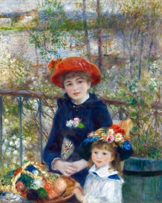 Две сестры. На террасе / Пьер Огюст Ренуар - Pierre Auguste Renoir