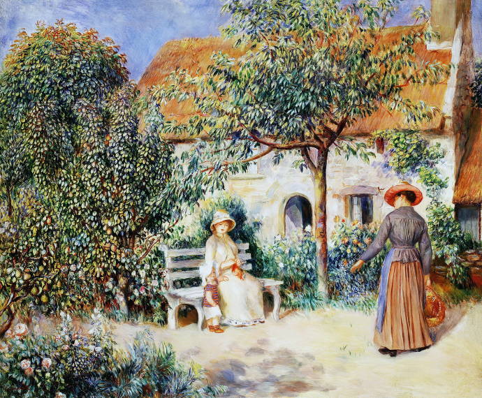 Сцена в саду в Бретании / Пьер Огюст Ренуар - Pierre Auguste Renoir