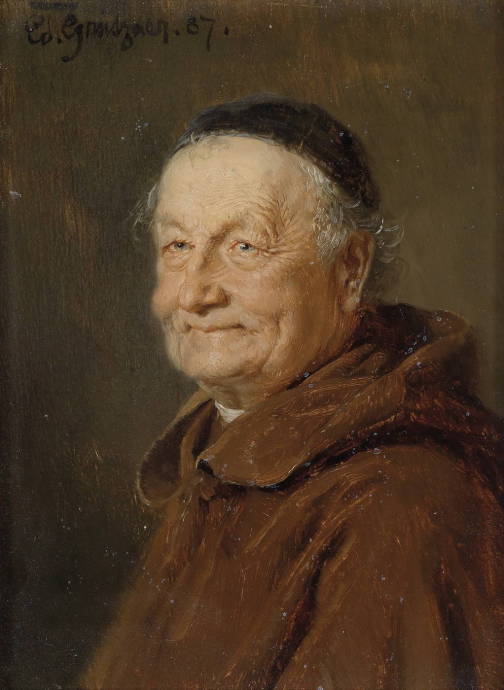 Портрет монаха / Эдуард Грицнер - Eduard Gritsner