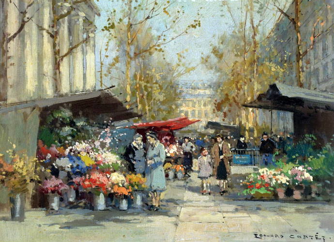 Цветочный рынок - 2 / Эдуард Леон Кортез - Edouard Leon Cortes