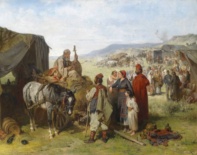 Военный лагерь в Далматиа. 1870 г. / Эжен Адам - Eugen Adam