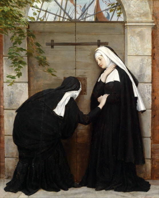 Монахини под угрозой. 1869 г. / Эжен Де Блаас - Eugen von Blaas