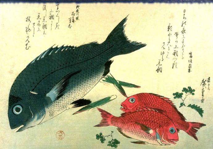 Японские мотивы. Два леща и карась / Изображения из категории "Рыбы"